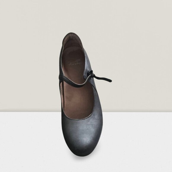 Dansko Mary Jane Wedge Shoes - Gray Leather (Size 39, Narrow Fit) - Picture 1 of 5